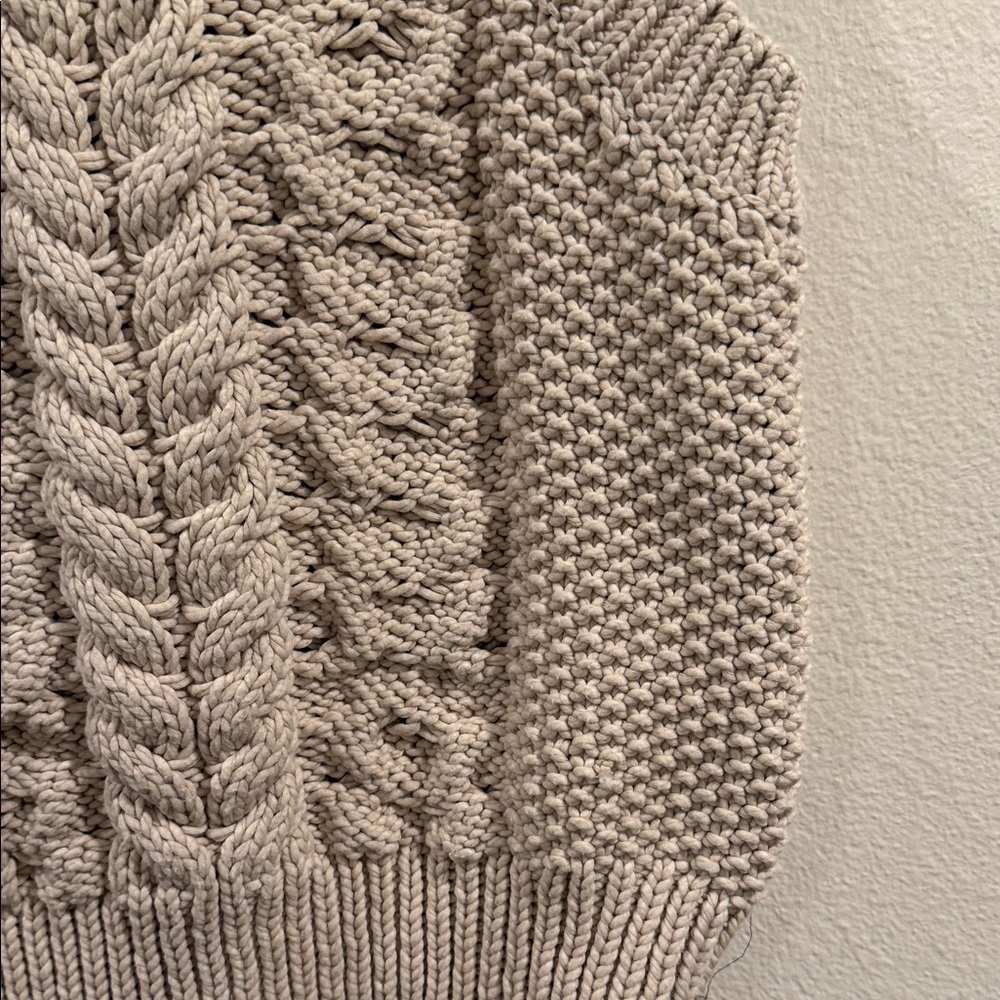 COS Women's Cable Knit Sweater Vest - Beige - Picture 5 of 11
